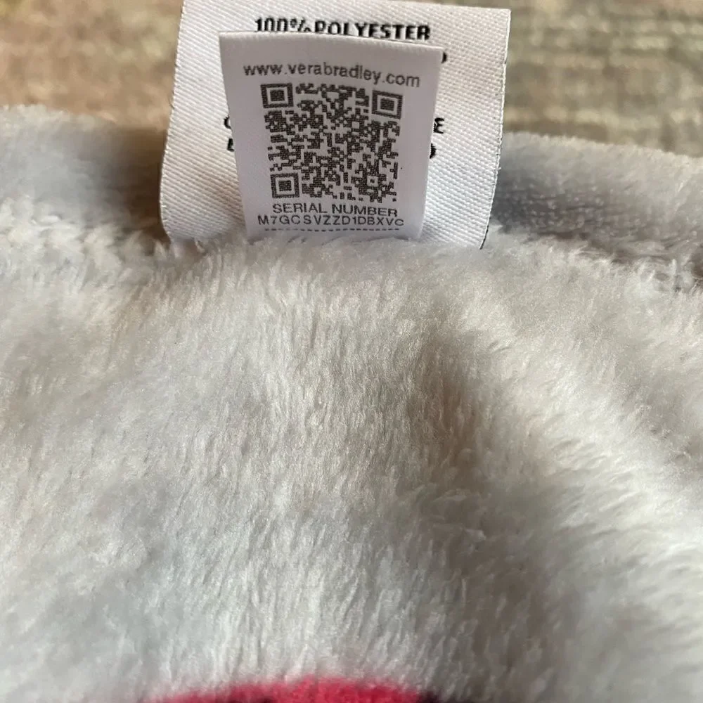 Vera Bradley Beary Merry Print Throw Blanket